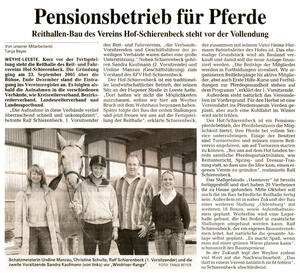 Pensionsbetrieb fr Pferde
