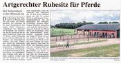 Offen-Laufstall Trakehnen (Sonntags-Zeitung 07/2013) Offen-Laufstall Trakehnen (Sonntags-Zeitung 07/2013)