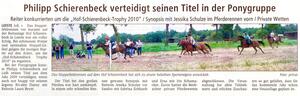 Phillip Schierenbeck verteidigt seinen Titel in der Ponygruppe