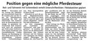 Jahreshauptversammlung 2013 RFV Hof-Schierenbeck eV